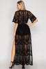 Back View Lace Maxi Dress in Black at Misty Boutique 