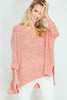 Front View Oversized Sweater with Folded Cuffs at Misty Boutique 
