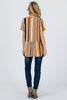 Back View In Love Striped Blouse Mustard  at Misty Boutique 