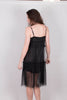 Back View Midi Dress in Black at Misty Boutique