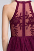 Back View Wine Maxi Dresses at Misty Boutique