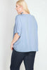 Back View Misty Blue Front Twist Top at Misty Boutique 