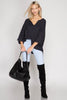 Front View Trendy Oversized sweater at Misty Boutique 