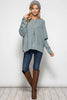 Front View Oversize Sweater with Front Zipper Detail at Misty Boutique 