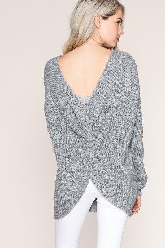 Oversized Sweater With a Sexy Back Twist