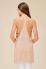 Back View Perfect Lace Up Top - Blush at Misty Boutique 