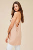Side View Perfect Lace Up Top - Blush at Misty Boutique 