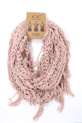 Chenille CC Infinity Scarf - Indie Pink