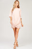 Front View Trendy Pink Knot Party Dress at Misty Boutique 