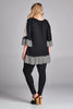Back View Black Tunic Top With Lace at Misty Boutique