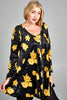 Front View Plus Size Black Tunic Top at Misty Boutique 