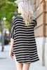Back View Black And White Striped Top at Misty Boutique 