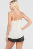 Back View Lace Tank Top - Cream at Misty Boutique 