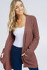 Front View Knit Cardigan - Mocha at Misty Boutique 