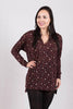 Front View Careless Bullhead Long Sleeve Top at Misty Boutique