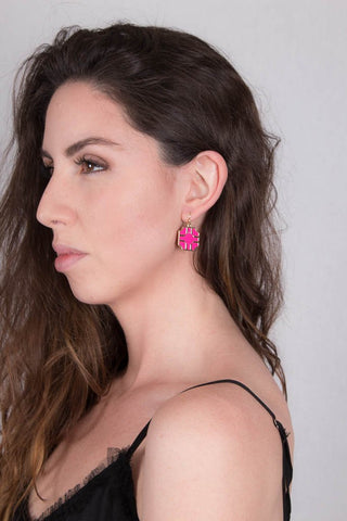 Pink Earrings at Misty Boutique 