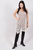 Front View Lace Tunic - Brown  at Misty Boutique 