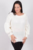 Front View Long Sleeve Off Shoulder Sweater at Misty Boutique 