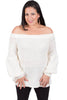 Front View Long Sleeve Off Shoulder Sweater at Misty Boutique 