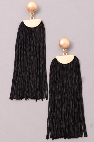 Cord Fringe Dangle Earrings at Misty Boutique 